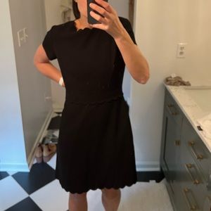 Club Monaco NWT Black dress with scallop detail, sz 6